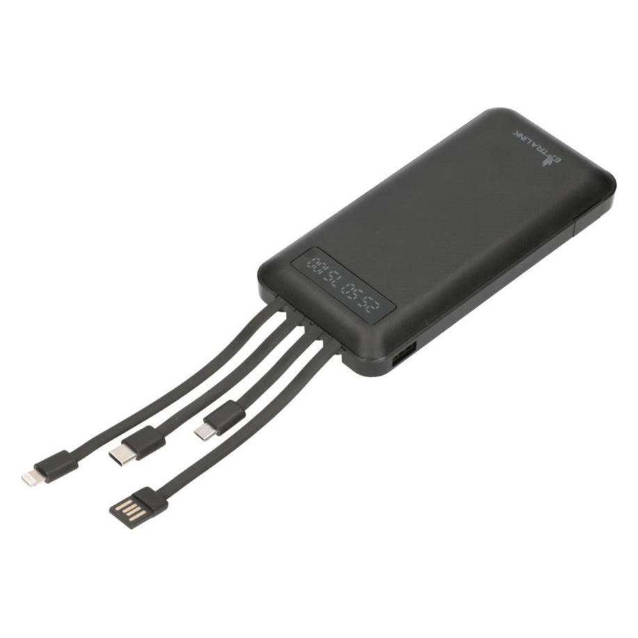Extralink EX.19607 power bank Lithium Polymer (LiPo) Black (10000 mAh, 10 W, 37 Wh) (EX.19607)