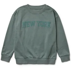 Tchibo - Kinder-Sweatshirt mit Frottee-Schriftzug - Kinder - Gr. 110/116 - grün