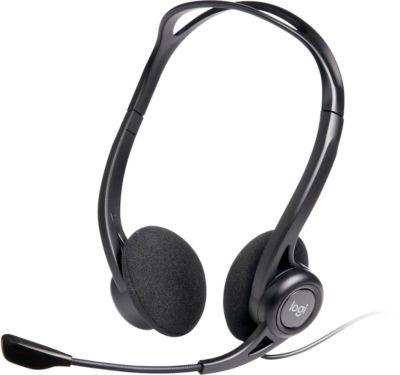PC Headset Logitech 960 USB, binaural, kabelgebunden, Mikrofon mit Rauschunterdrückung, schwarz