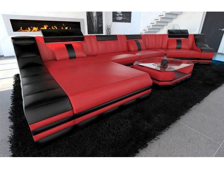 Leder Couch Turino C-Form