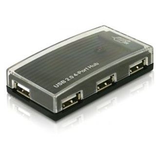 Delock 61393 4-port USB 2.0 extern mit Netzteil schwarz