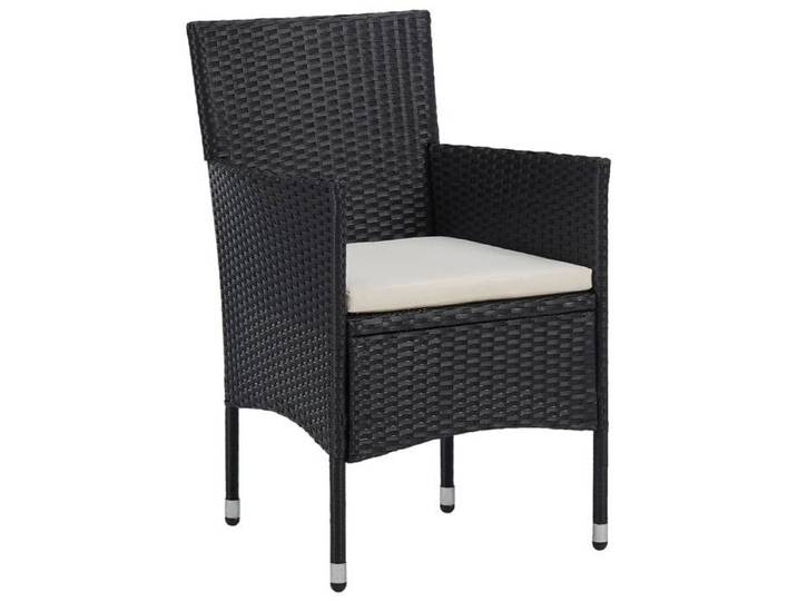 CHIC Chaises de jardin lot de 2（2 pcs) Résine tressée Noir - 52x57x84 cm 876597 S11