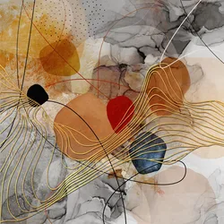 Aludibondbild SHAPES XIV (BHT 50x50x1,10 cm) - bunt - BHT 50x50x1,10 cm