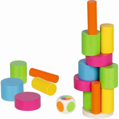 Goki 56762 - Balancierspiel Turm, 27-teilig, Holz, Stapelspiel