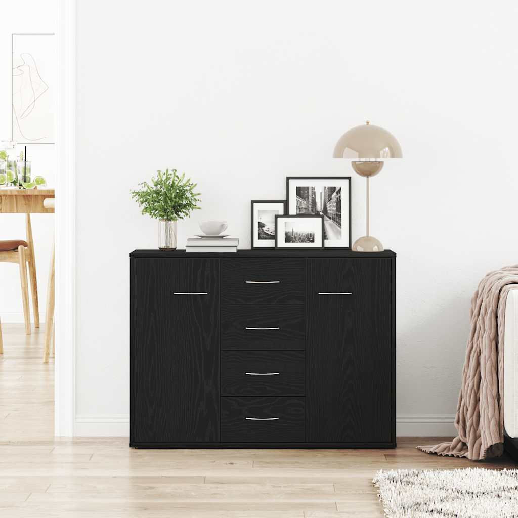 Brayden Studio 88 cm W Sideboard Black Oak 64cm H X 88cm W X 30cm D