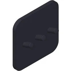 Giese Hakenleiste mit 3 Haken zum Kleben, Accessoires, 10044-14, schwarz matt
