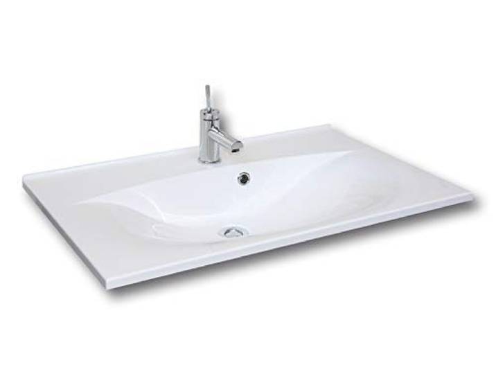 FACKELMANN Gussbecken CAPRI, Weiß, 50 x 80 x 14,5 cm