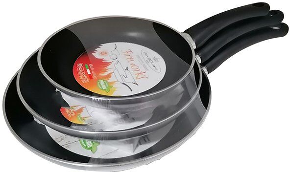 Set padelle Piardinox FUTP0340GR01 FIREWORKS Grigio e Nero