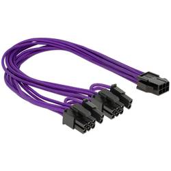 Delock Strom Anschlusskabel 0.3 m Schwarz, Violett 83704