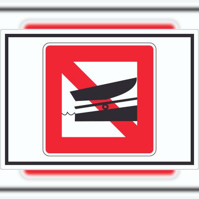 HB-Druck Ein- und Auswassern verboten Symbol Aufkleber A2 (420x594mm)