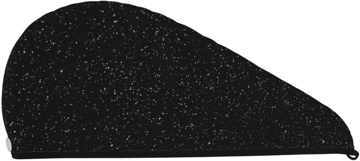 Super absorberende haardroger handdoek voor sneldrogend haar - Zwart - 64 x 26 cm