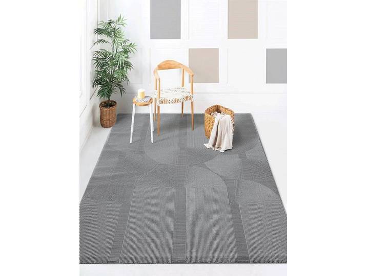 Tapis Salon - THE CARPET - Lima - Effet 3D - Velours - Gris - 200x290 cm