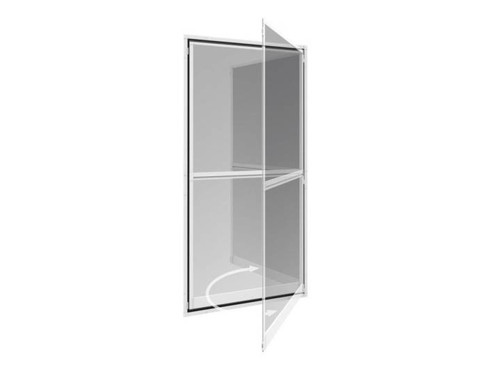 Fliegengittertür, Weiß, Metall, 100x210 cm, Freizeit & Co, Haus & Garten