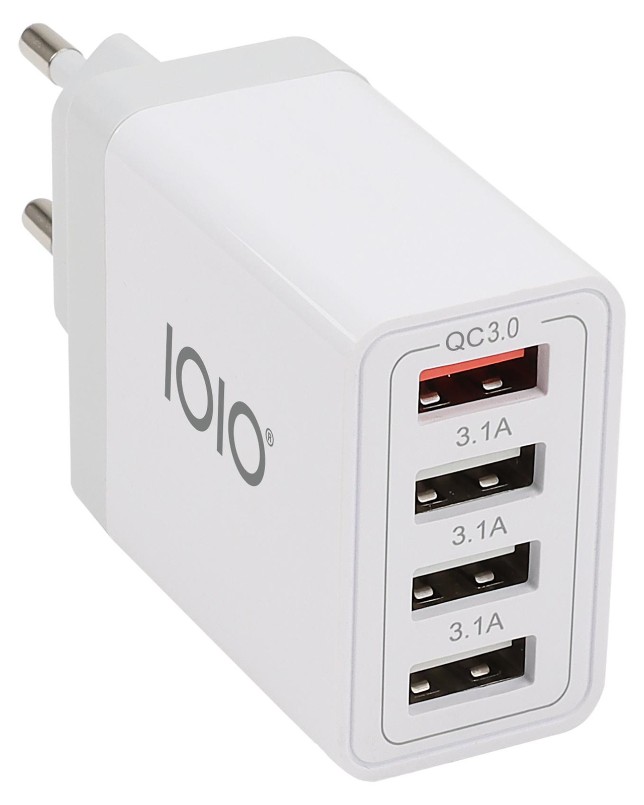 Olympia IOIO Ladegerät UL4 met 3x USB-A 3.1 en 1x USB-A QC3.0, wit