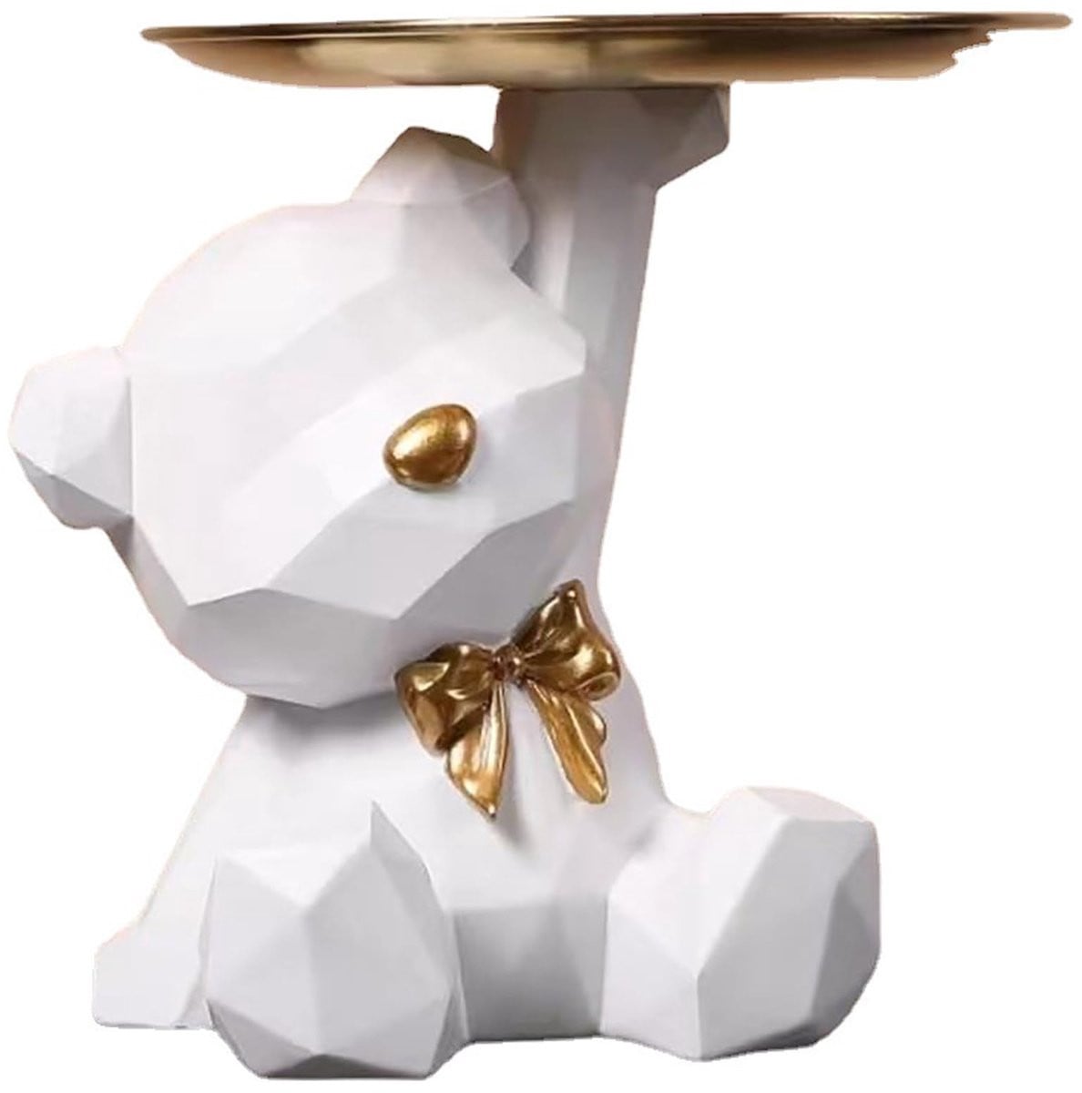 Unyqoos Decoratieve Berensculptuur met Dienblad