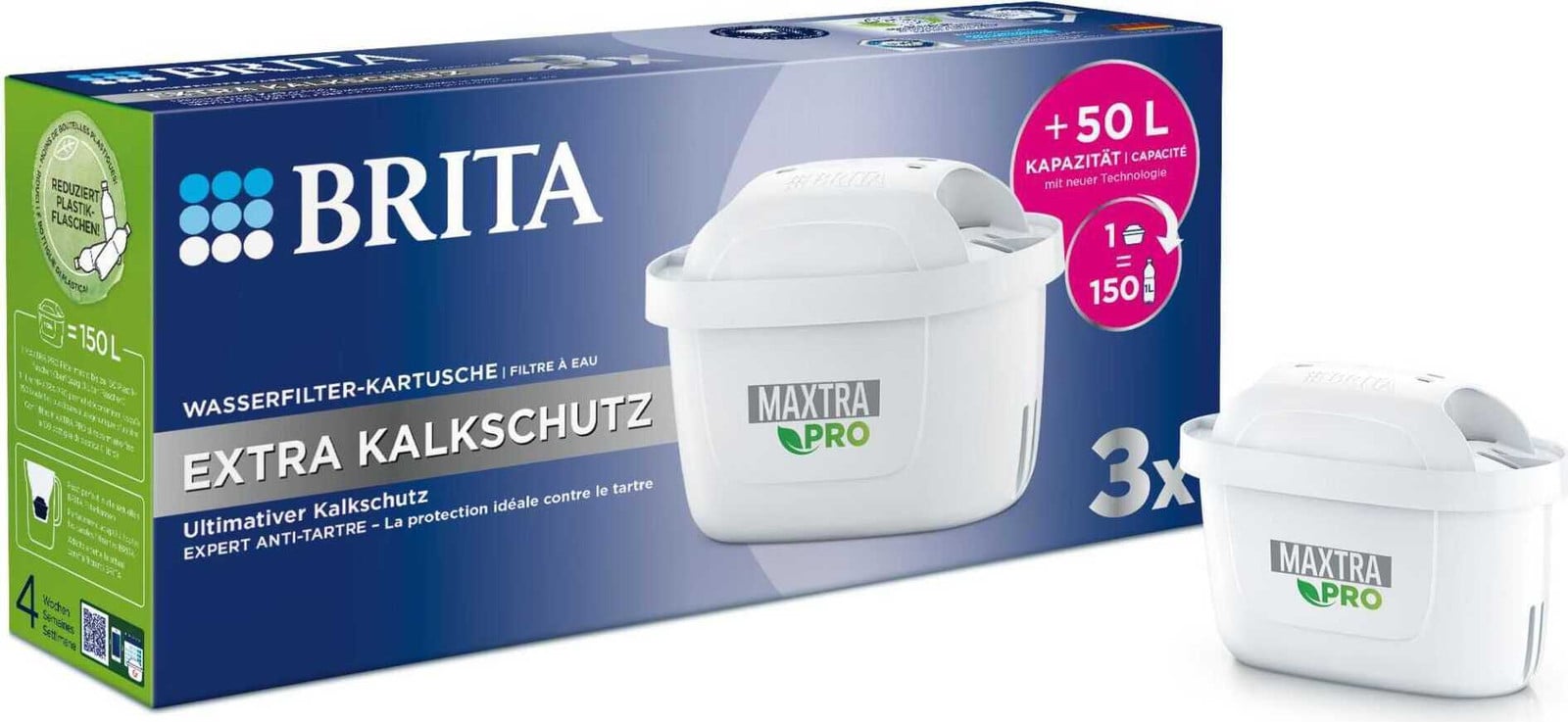 Brita MAXTRA PRO extra kalkfilter, verpakking van 3 stuks