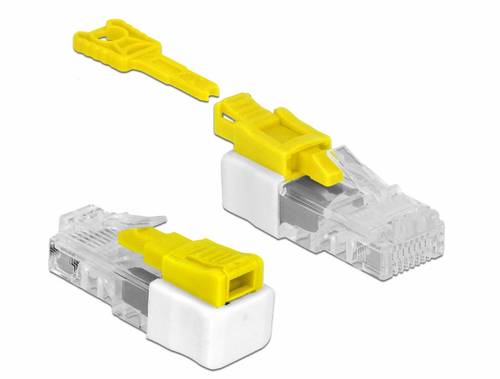 Delock RJ45 LAN Port Schloss 85334 Weiß, Gelb 85334