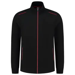 Sweatjacke "302702" Accent - L - black/red