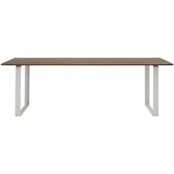 Muuto 70/70 Tisch, 225 x 90 cm, eiche massiv geräuchert / grau