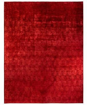 Overton "Overdyed, One-of-a-Kind Hand-Knotted Area Rug - Red - 12' 1"" x 16' 4"""