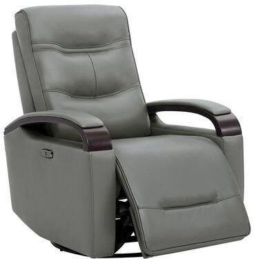 Spruce & Spring Regan Leather Power Recliner Swivel Glider Rocker with Power Headrest