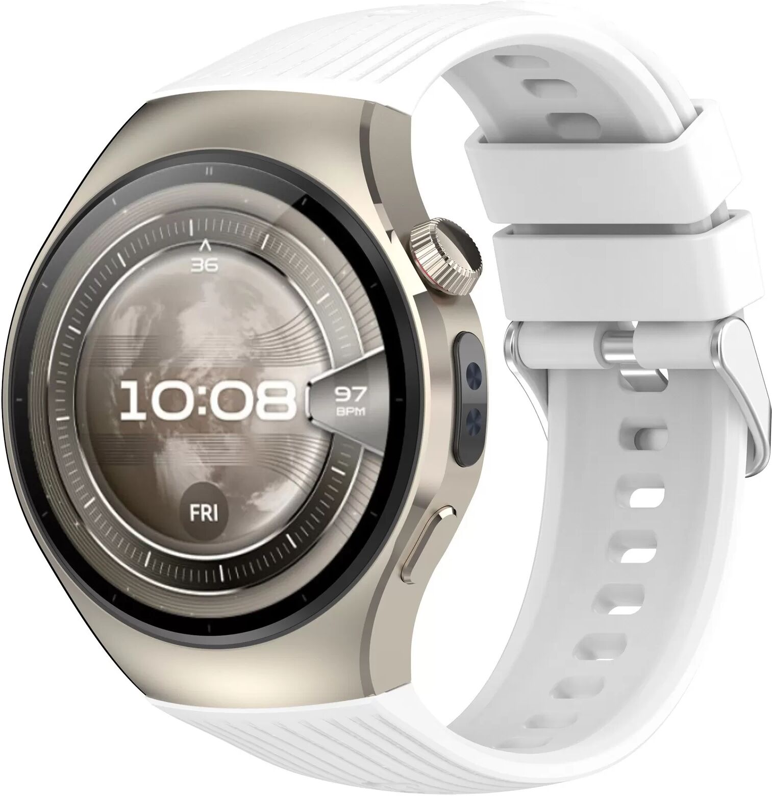 INF Silikonarmband für Huawei Watch 5 (42mm) - Vielfältige Farben, 1 Stück Weiß