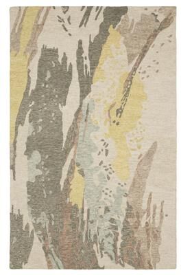 Style Haven Kitt Handmade Wool Abstract Elements Beige/ Yellow Rug