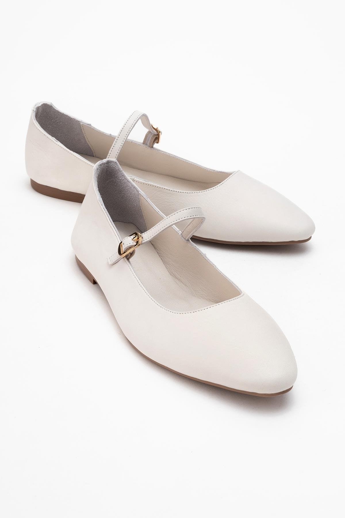 Lara Leder Mary Jane Flache Schuhe
