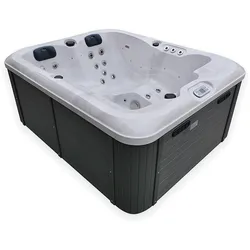 TroniTechnik® Outdoor Whirlpool Spa ENNA 200cm x 160cm mit Heizung, Hydromassage, Sanitäracryl, Farblicht