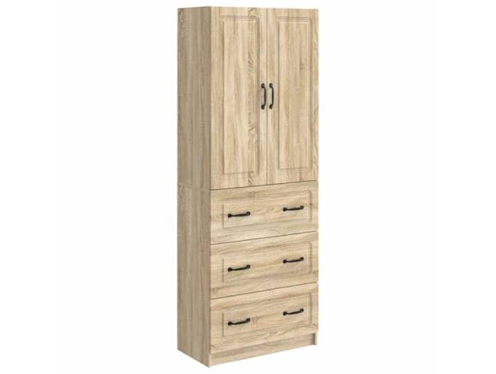 KDVXBCQJH Schrankset 2-teilig Sonoma-Eiche 66x34,5x87 cm Holzwerkstoff Praktische Kombination aus Kommode und Wandschrank mit Metallgriffen. Bietet strukturierten Stauraum für Flur und Wohnzimmer.