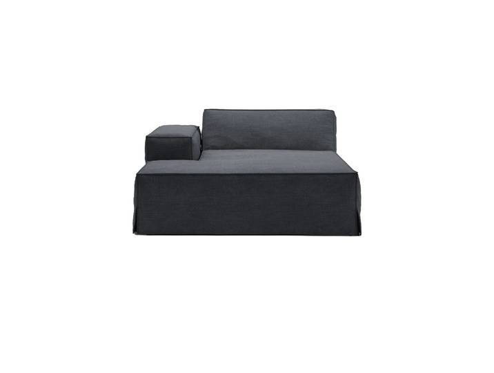 Modulare Design Chaiselongue „Jodie“ mit abnehmbaren Bezug Leinen Graublau Chosen by Bloomingloft