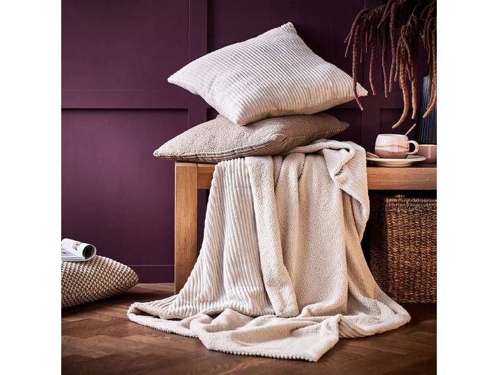 Decke LORD OF CORD 150 x 2 x 200cm Beige/Beige Polyester