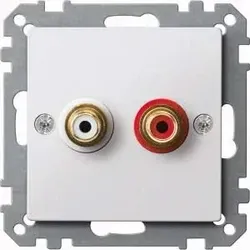 Merten Steckdose polar weiß für Audio Anschluss MEG4350-0419