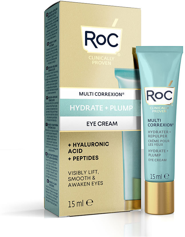 Roc Hydrate + Plump crema ojos con ácido hialurónico 15 ml