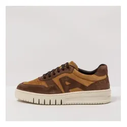 Art Unisex. 11777S1VB003_0MU Leder-Sneakers 1777S Seidenwildleder Toffee-Schokolade (37), Stoff, Wohnung, 1 bis 3 cm, Lässig, Mehrfarbig