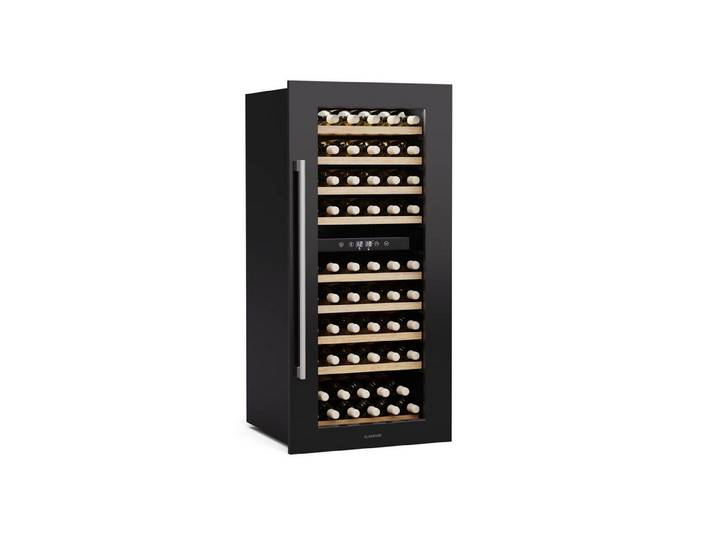 Klarstein Weinkühlschrank Vinsider Duo 79, für 79 Standardflaschen á 0,75l,Wein Flaschenkühlschrank Weintemperierschrank Weinschrank Kühlschrank