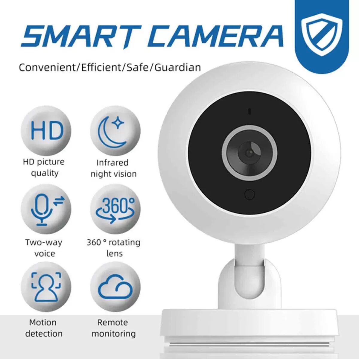 INF Drahtlose WiFi Smart Home IP Kamera - Fernbedienung Intercom HD Überwachungskamera