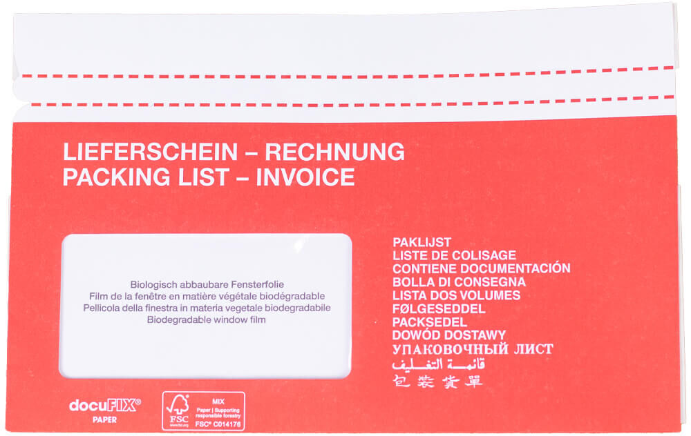 aXpel Dokumententaschen BIO aus Papier C6-5 LIEFERSCHEIN/RECHNUNG