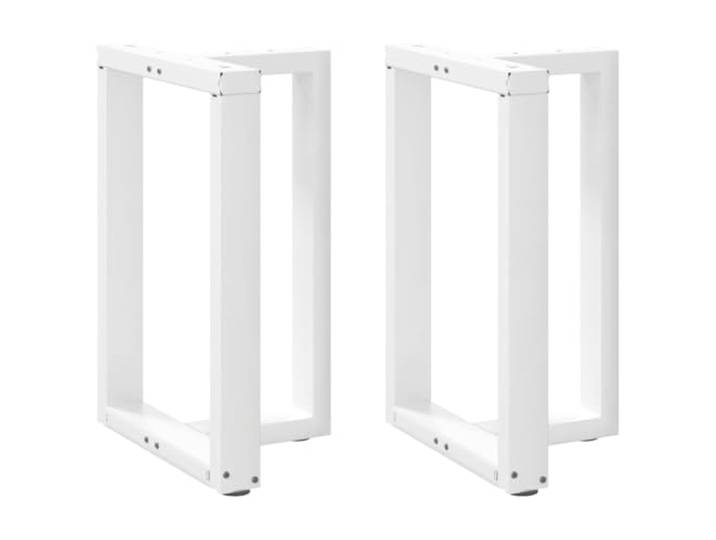 hliofuir Tischbeine T-Form 2er Set Weiß Metall 50x35x73 cm Esstisch Robustes Kufen-Gestell aus Stahl für DIY-Projekte in Esszimmer, Küche oder Büro mit flexiblen Stellschrauben.
