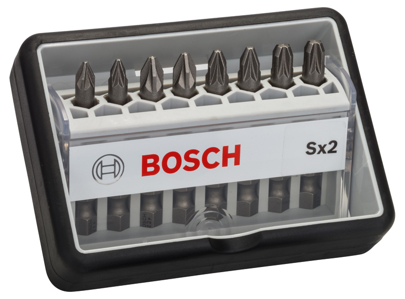Bosch 8-tlg. Schrauberbit-Set, Robust Line, Sx PZ, Extra Hard-Ausführung 2607002557