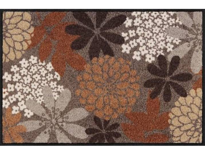 Salonloewe Fussmatte Autumn Leaves Mocca I Schmutzfangmatte & Fußabtreter für Innen 50 x 75 cm