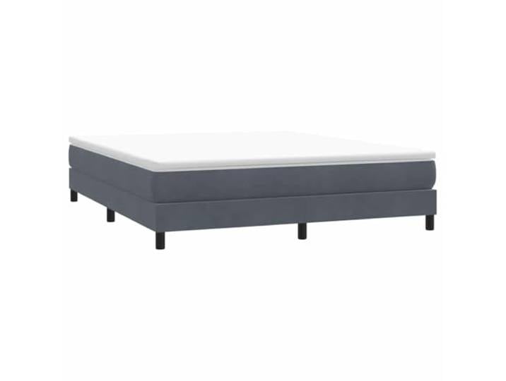vidaXL Boxspringbett ohne Matratze Dunkelgrau 180x220 cm Samt