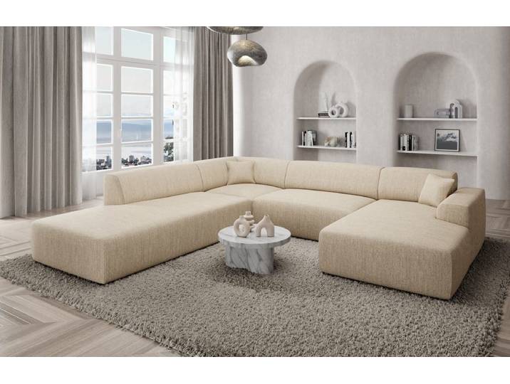 Couchlandschaft Mallorca Lounge U-Form in Stoff