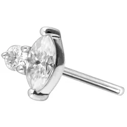 14 Karat Gold Aufsatz mit Titan Push Pin MOISSANIT-DESIGN