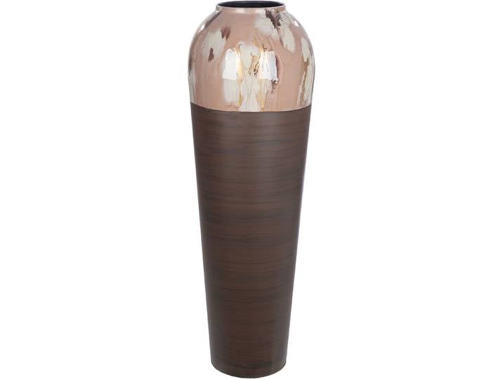 Bodenvase GILDE Bodenvase rund Tinnum , braun, B:27cm H:83cm T:27cm Ø:27cm, Eisen, Vasen, Bodenvase