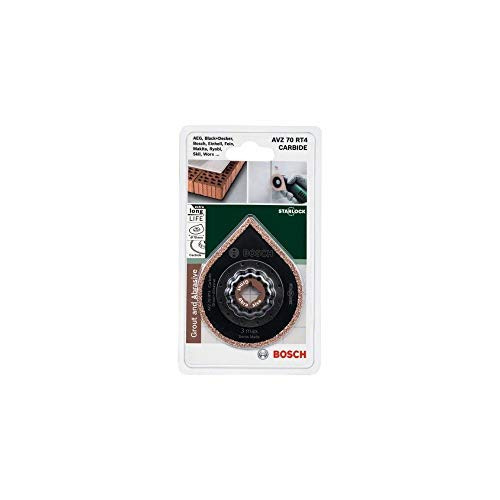 Bosch Starlock AVZ 70 RT4 Carbide-Riff All-In-One 3 Max Grout en Mortelverwijderaar voor alle PMF Multi-Tools, Multicolour