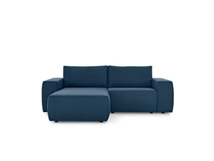 LOOKS by Wolfgang Joop Looks II Designer Ecksofa, Eckcouch, beidseitig montierbar, Polstersofa, dunkelblau, 242x160x70 cm