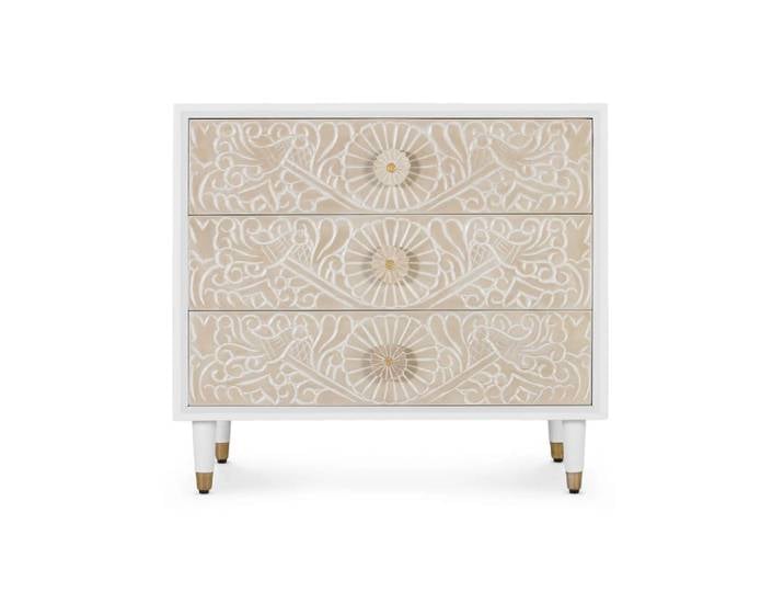 Commode en bois de manguier 90 cm style méditerranéen moderne
