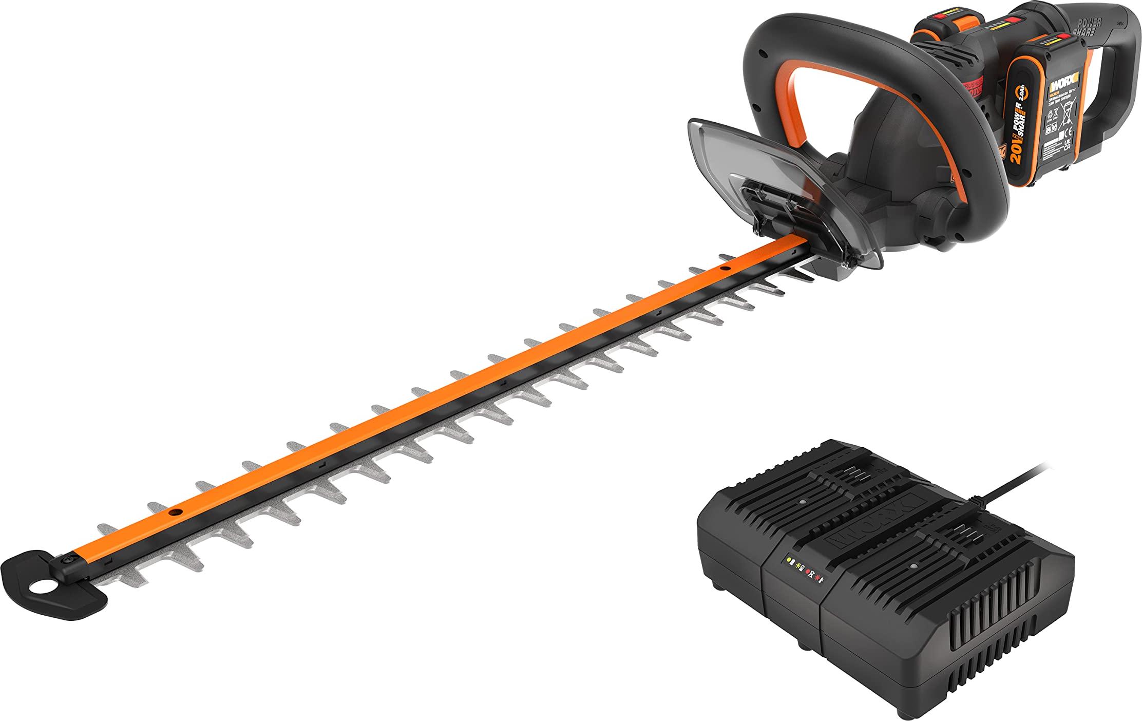 WORX Wg286e 40V Akku-Heckenschere, 58 cm Länge