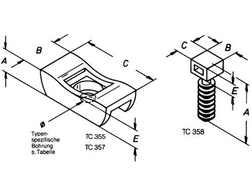 HELU TC 357 Befestigungssockel schraubbar 91047-25 UV-stabilisiert, hitzestabil Schwarz 25St.